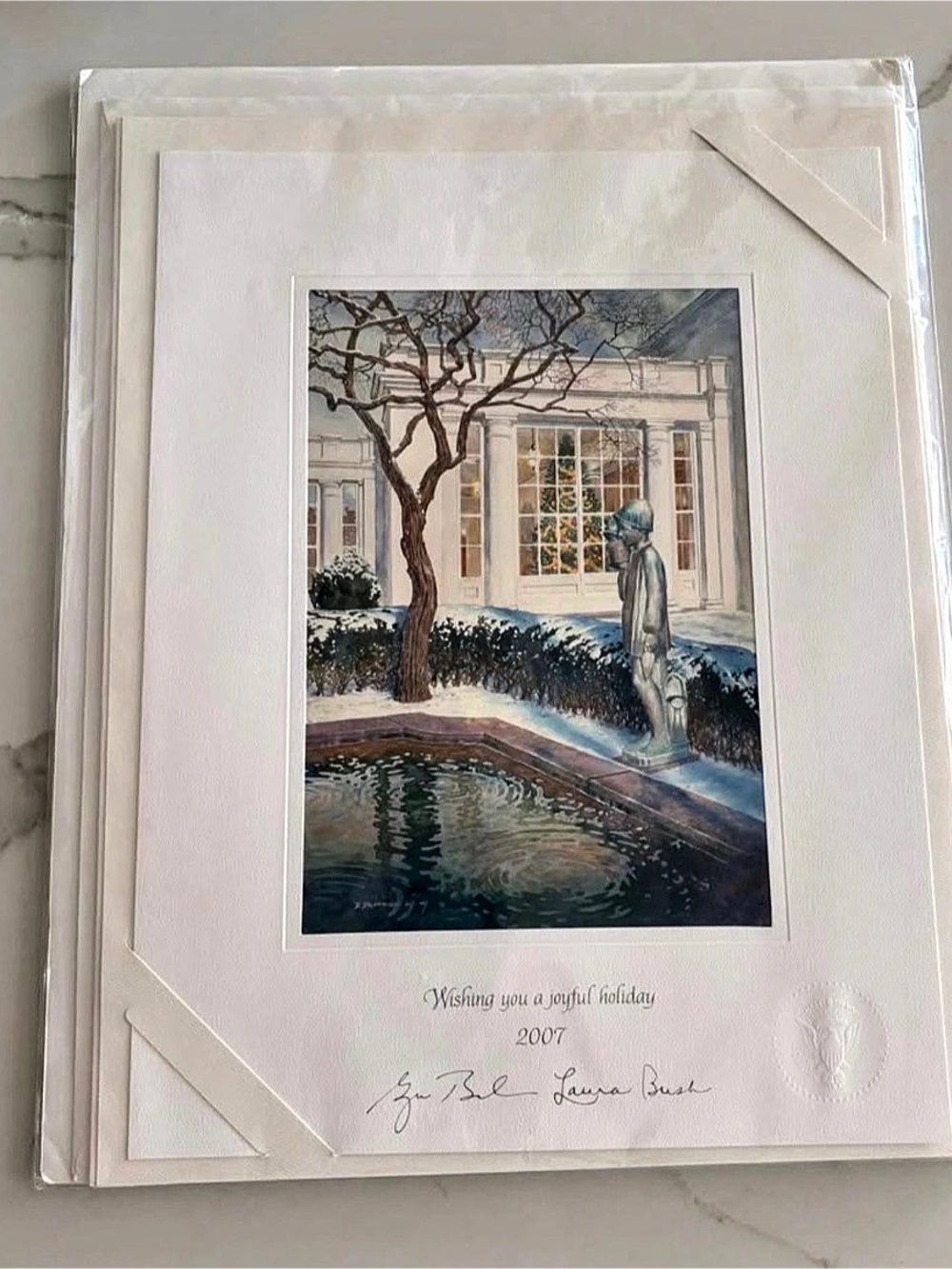 White House 2007 Official White House Christmas Card Christmas Card